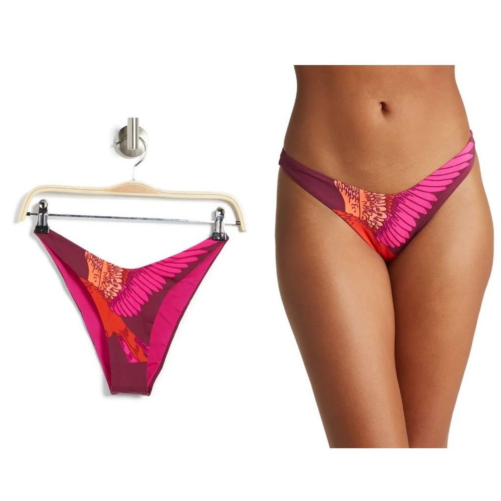 Maaji Vintage Grape Donna Splendour Reversible Bikini Top & Bottom Parrot Print View 3